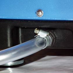 A self-draining crawl space dehumidifier connected to a sump pump system in Hockessin