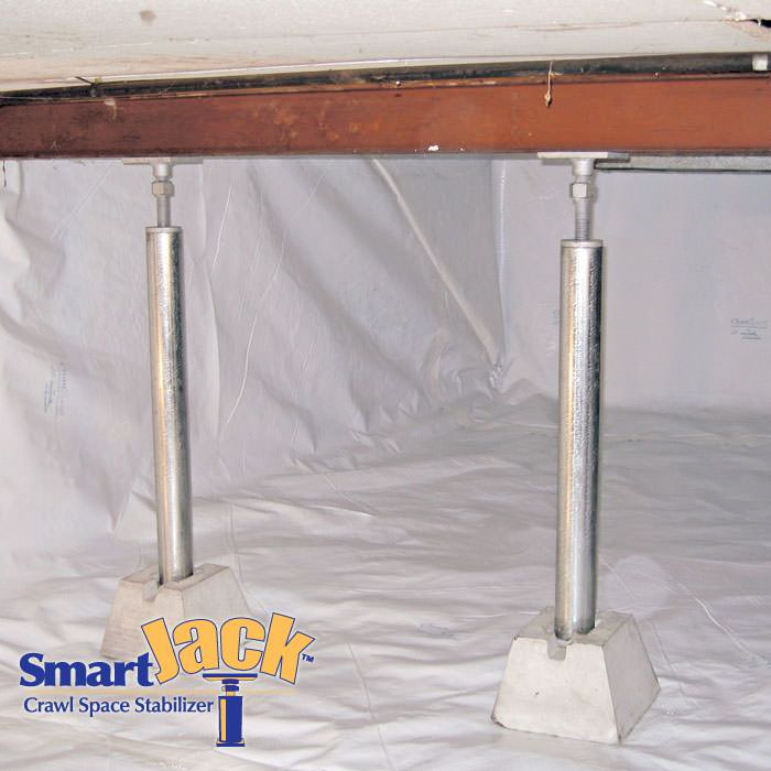 Crawl Space Structural Support Jacks Installed in DE & MD Crawl Space