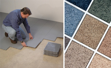 Basement subfloor matting and basement carpeting in Delaware & Maryland