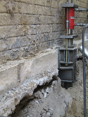 Commercial Push Pier Installation in Hockessin