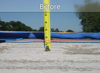 Before leveling Middletown roadway with PolyLevel®