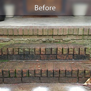 Sunken front stoop in Lewes