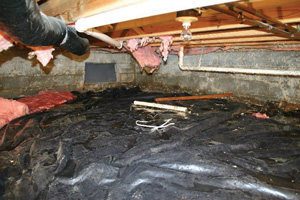 Crawl Space Repair Before in Dover