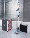 A crawl space sump pump, liner, and dehumidifier installed in Long Neck