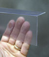 Closeup of a clear plastic covering on a Easton crawl space block wall