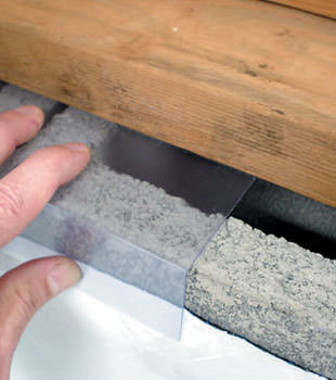 Block wall clear covering for wet crawl spaces in Easton