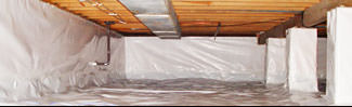 an encapsulated crawl space system in Lewes